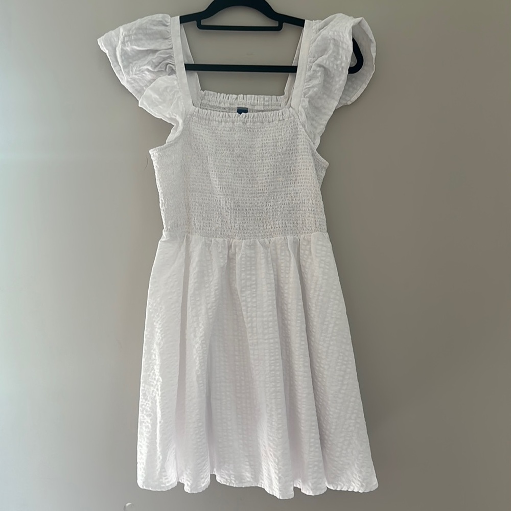 Old Navy small white smocked dress